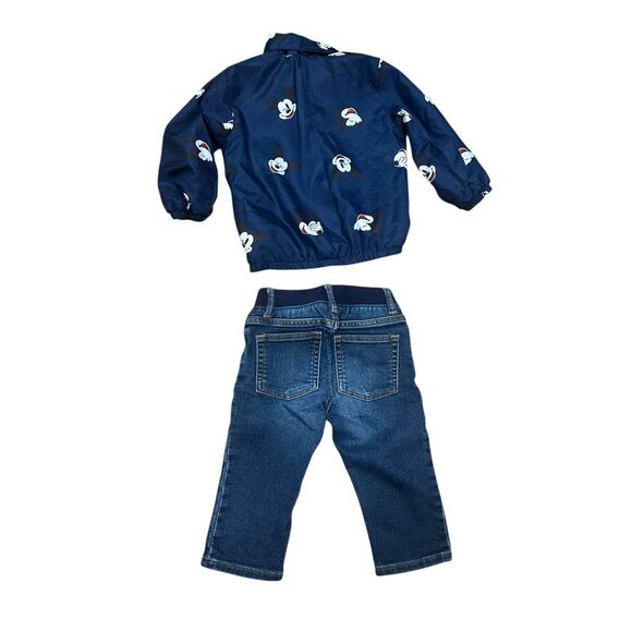 Baby Boy Bundle Mickey Mouse Jacket H&M Denim Jeans 12-18 months - Picture 6 of 6